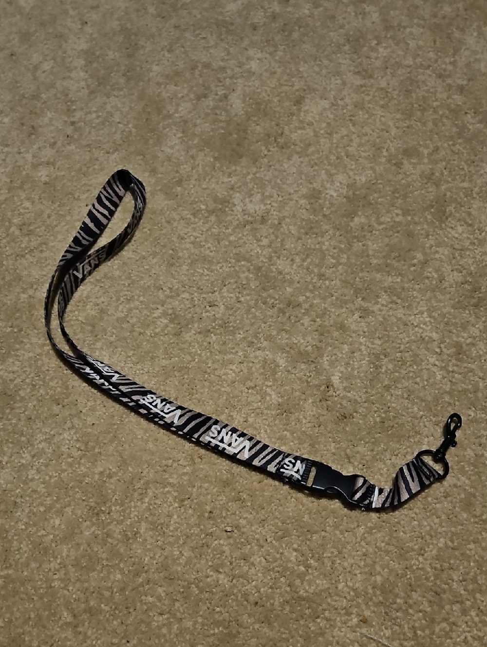 Vans Zebra Stripe Lanyard - Black & Tan